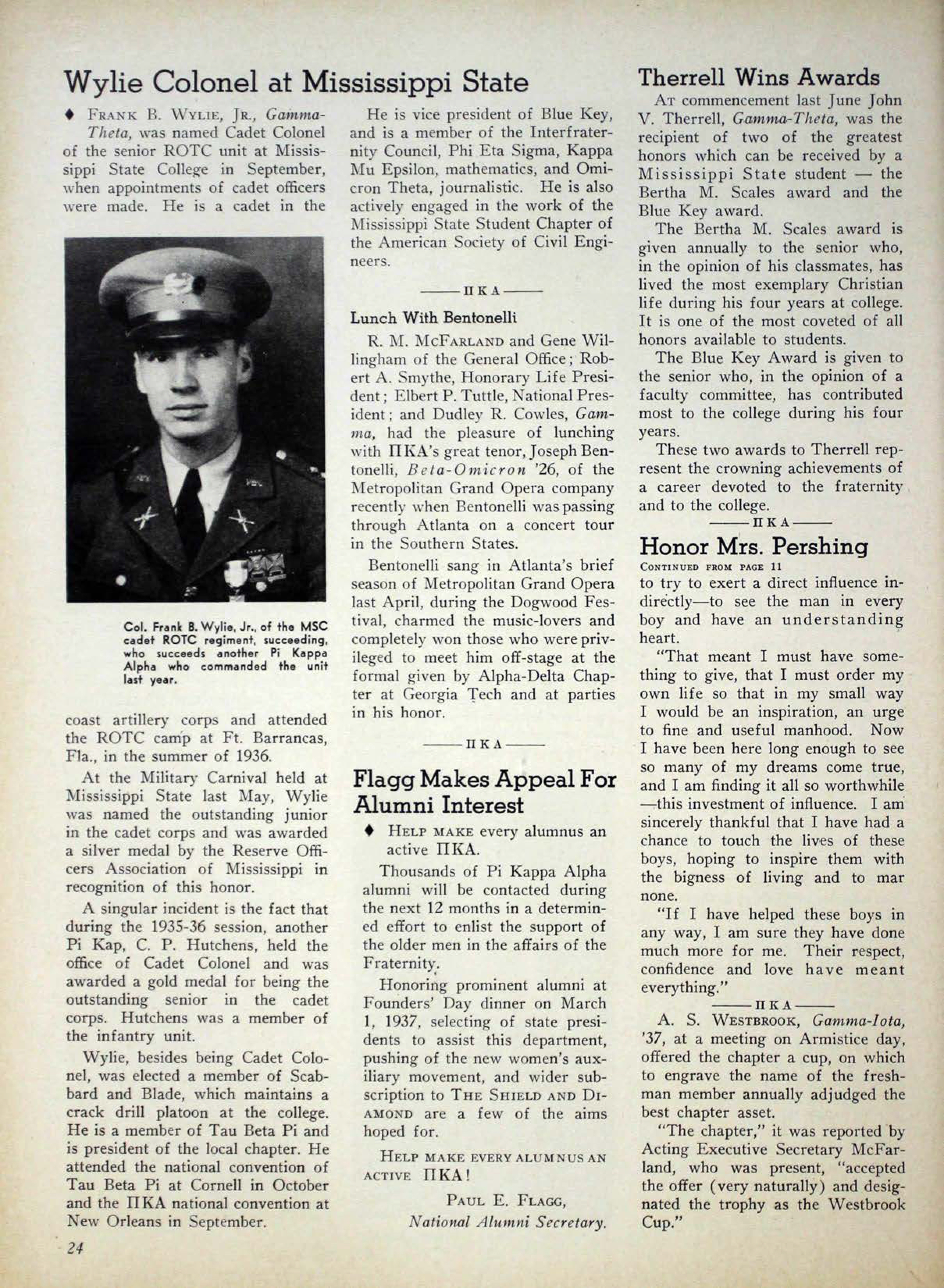 Honor Mrs. Pershing, Continued